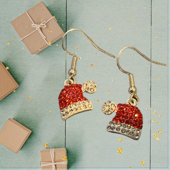 New Cute Santa Hat Earrings - Picture 5 of 6